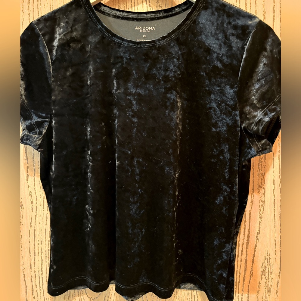 Black velvet shirt